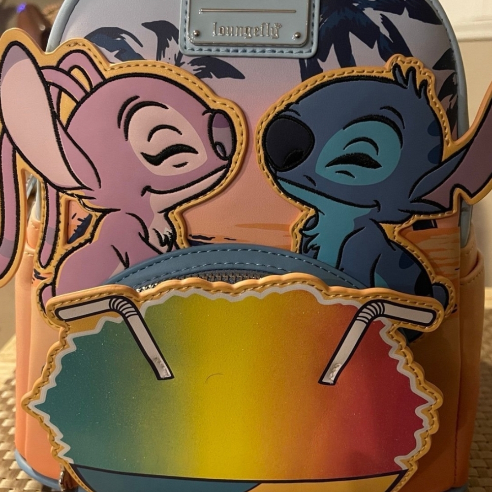 Loungefly Angel and Stitch Snow Cone Mini Backpack